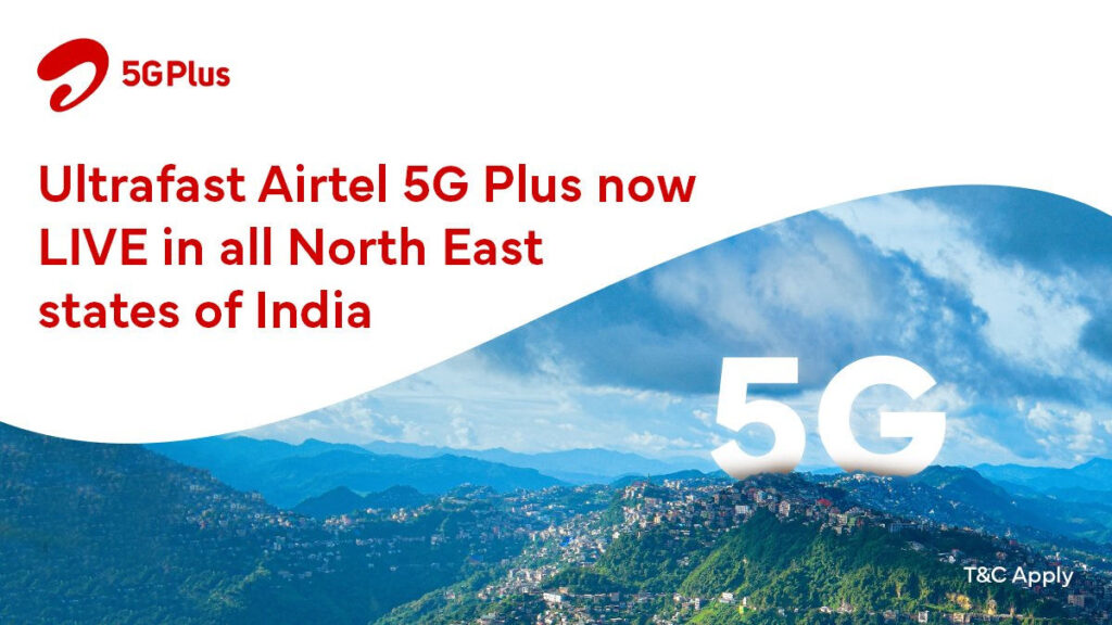 airtel 5g plus kohima itanagar aizawl gangtok silchar dibrugarh tinsukia