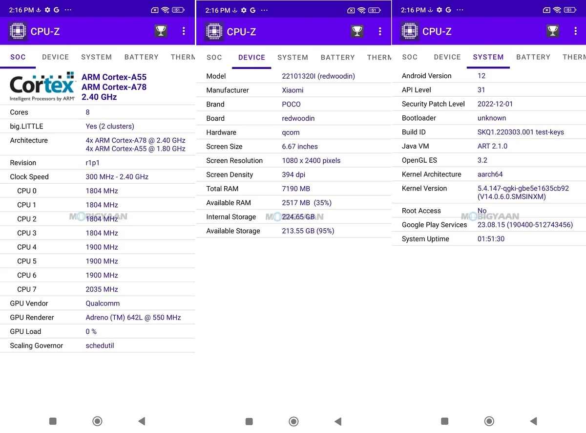 POCO X5 Pro 5G Review MIUI 14 CPU Z About Benchmarks