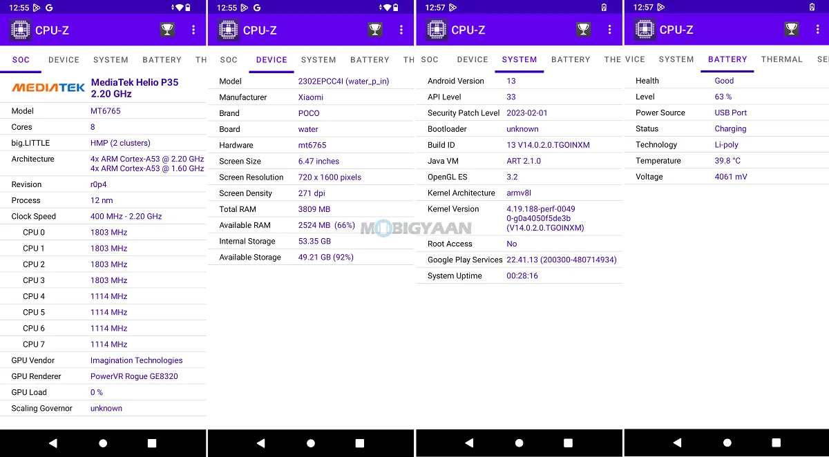 POCO C51 Review Android 13 Go CPU Benchmarks