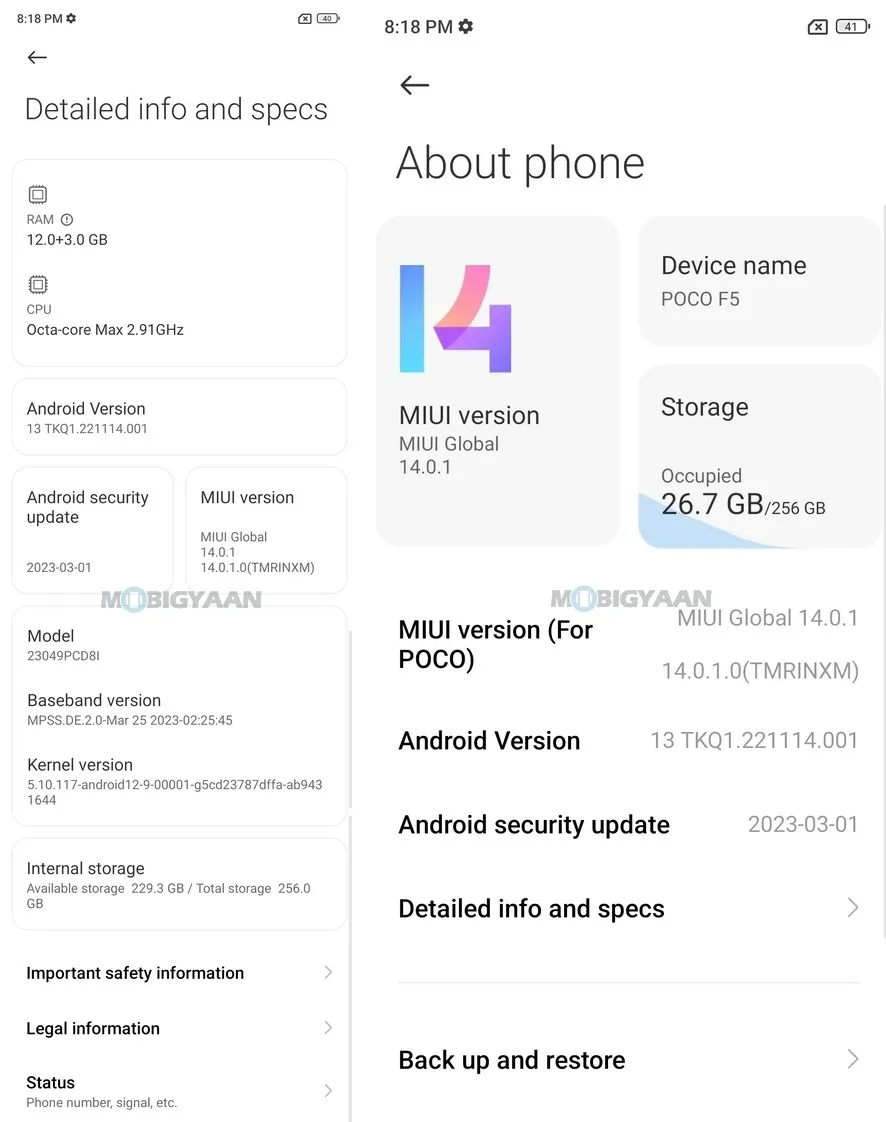 POCO F5 5G Review MIUI 14 Android 13 About Specs