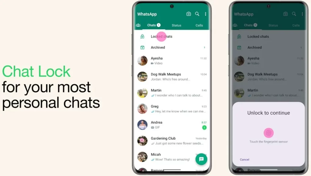 WhatsApp Chat Lock feature