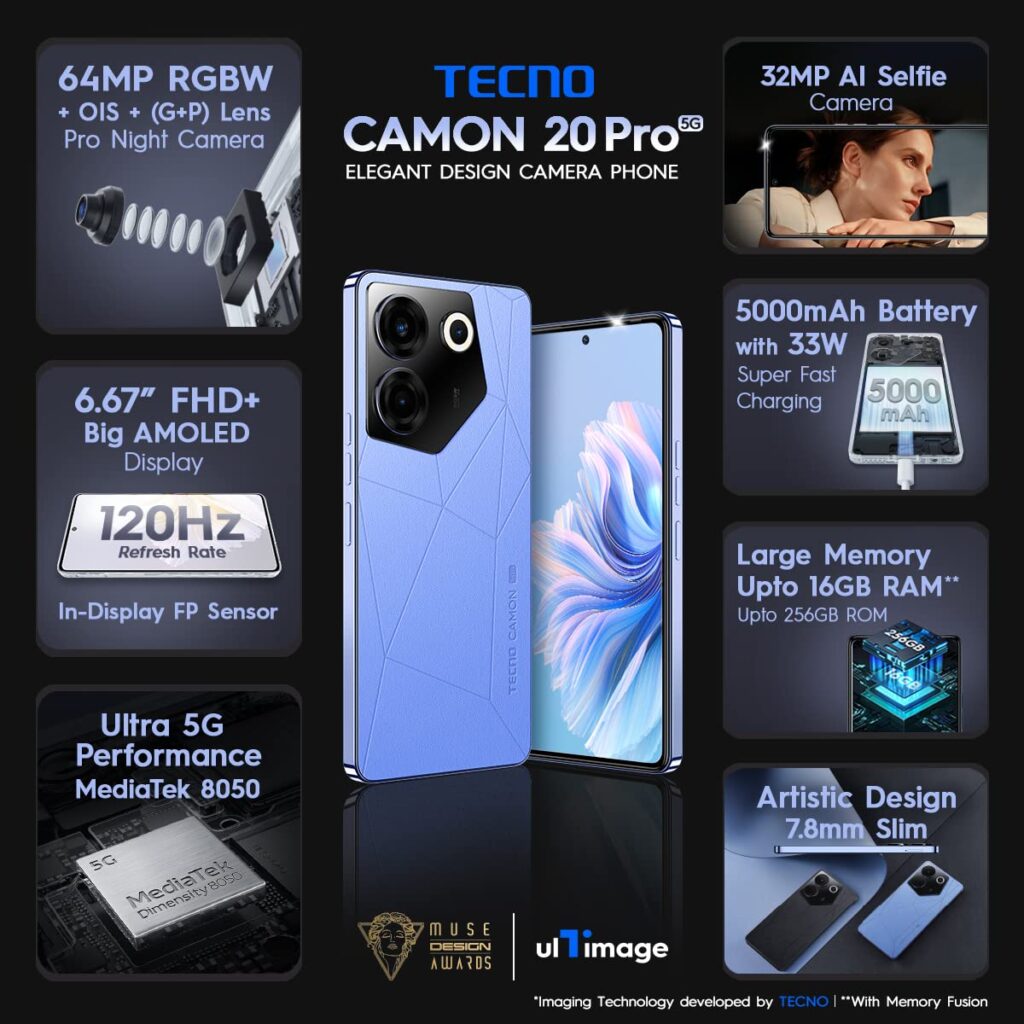 TECNO CAMON 20 Pro 5G Price India 3