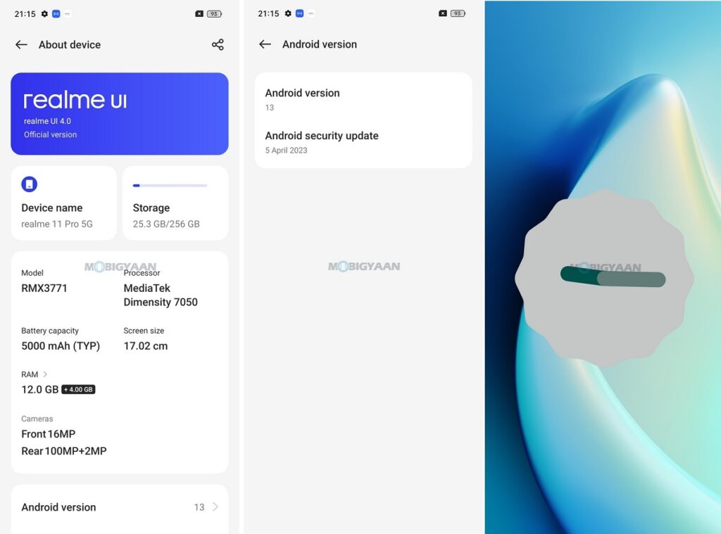 realme 11 Pro 5G Review realme UI 4.0 About