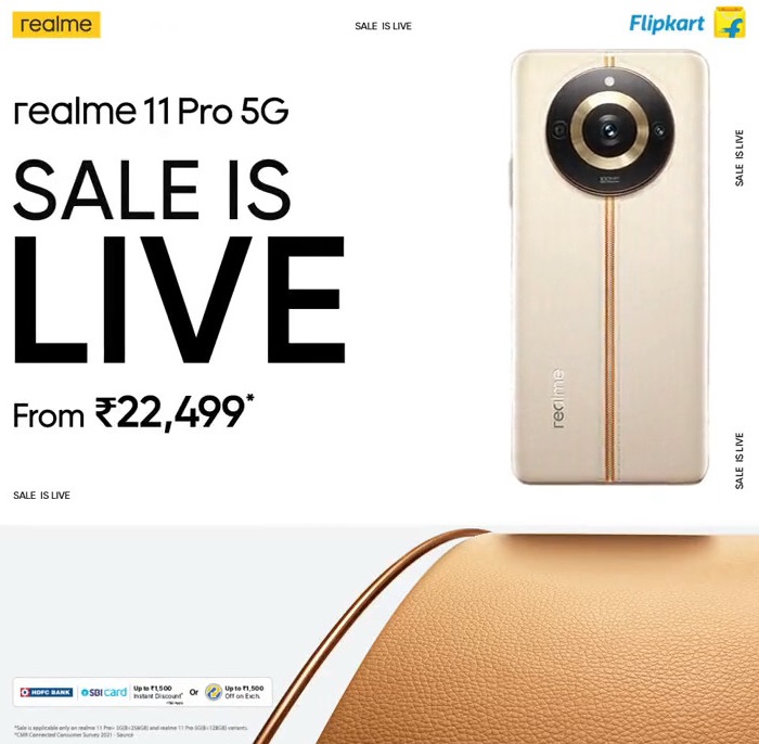 realme 11 Pro 5G goes live on sale today starting at ₹22499 with offers