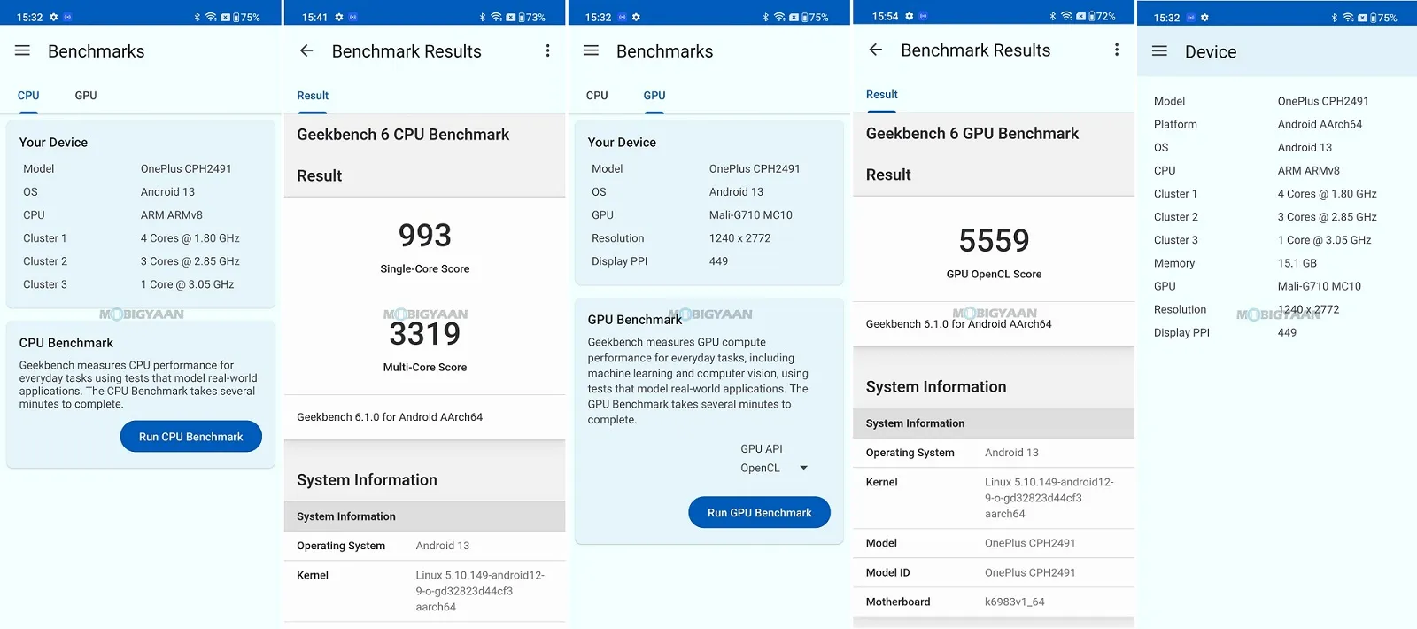 OnePlus Nord 3 5G Review OxygenOS 13.1 Geekbench 6 Benchmarks