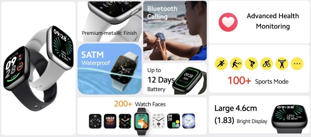 Redmi Watch 3 Active India Features