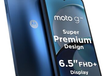 moto g14 launched in India at ₹9,999, features 50MP camera, Acrylic Glass IP52 design, Dolby stereo speakers, 5,000mAh battery with 20W charging, and more