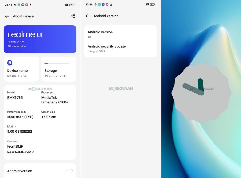 realme 11x 5G Review realme UI 4.0 About