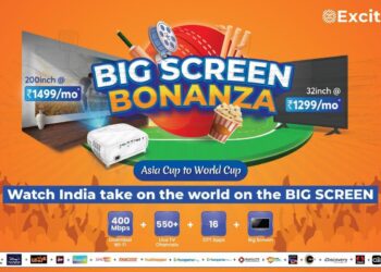Excitel launches BIG SCREEN Plans starting at ₹1,299, offers Mini Home Theater and Smart TV, up to 400 Mbps speed, 16 OTT platforms, and 550+ Live TV Channels