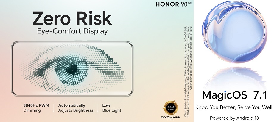 HONOR 90 India Zero Risk Eye Comfort Display