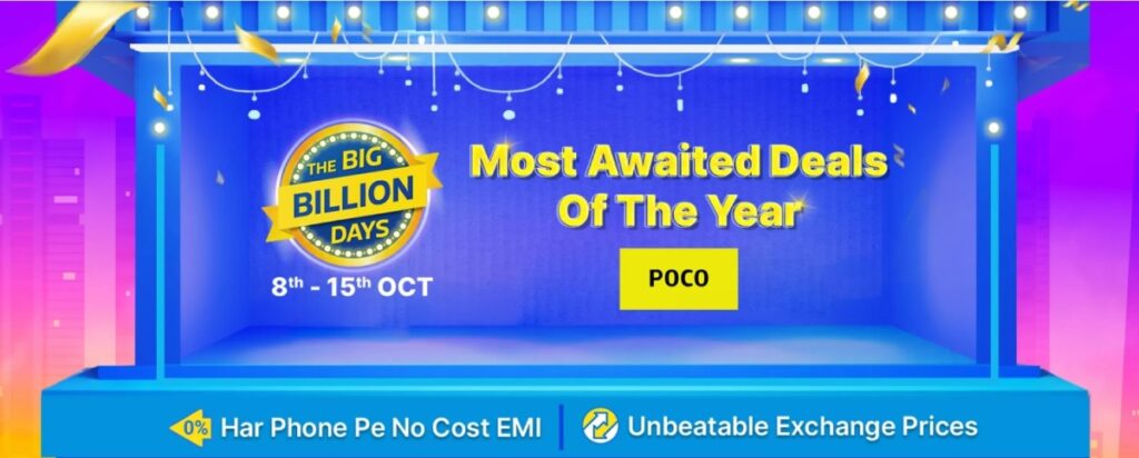 POCO Smartphone Offers Flipkart Big Billion Days Sale India 2
