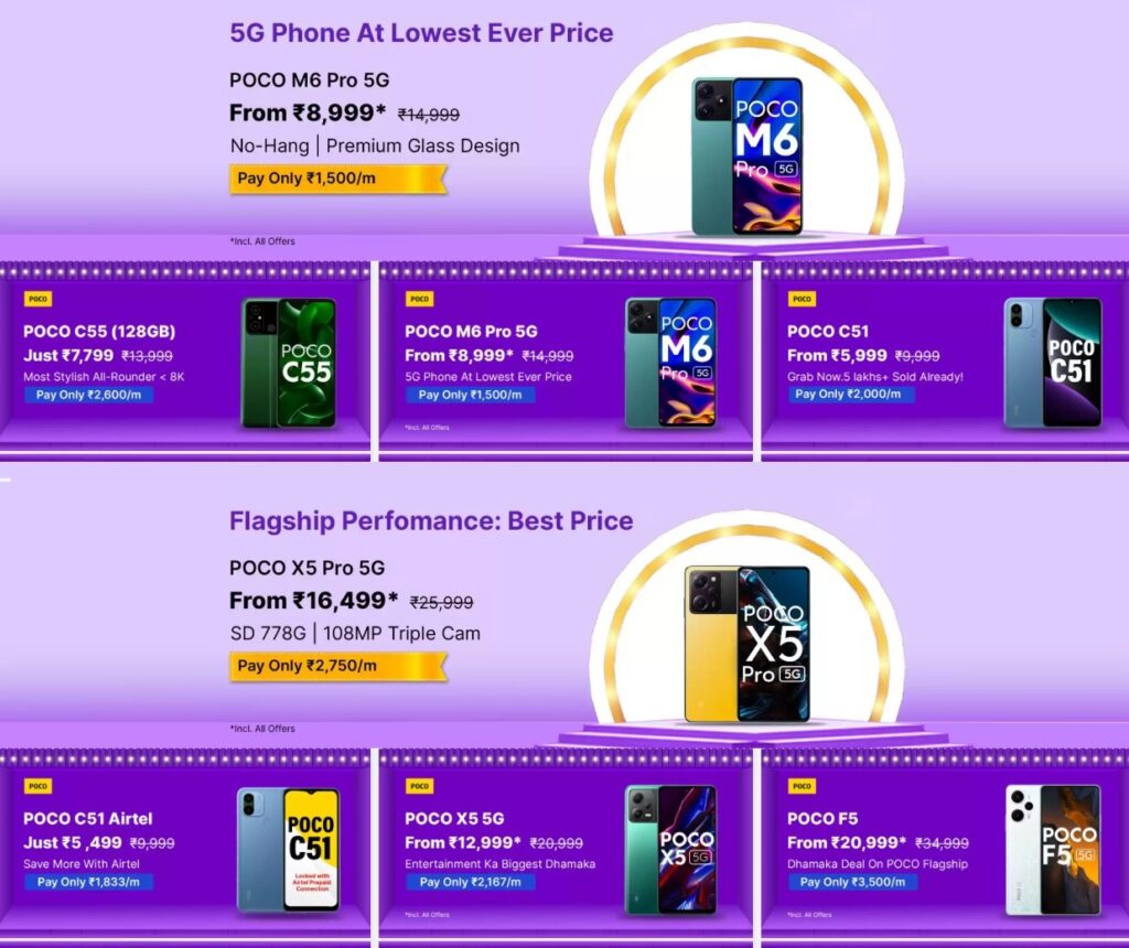 POCO Smartphone Offers Flipkart Big Billion Days Sale India 3