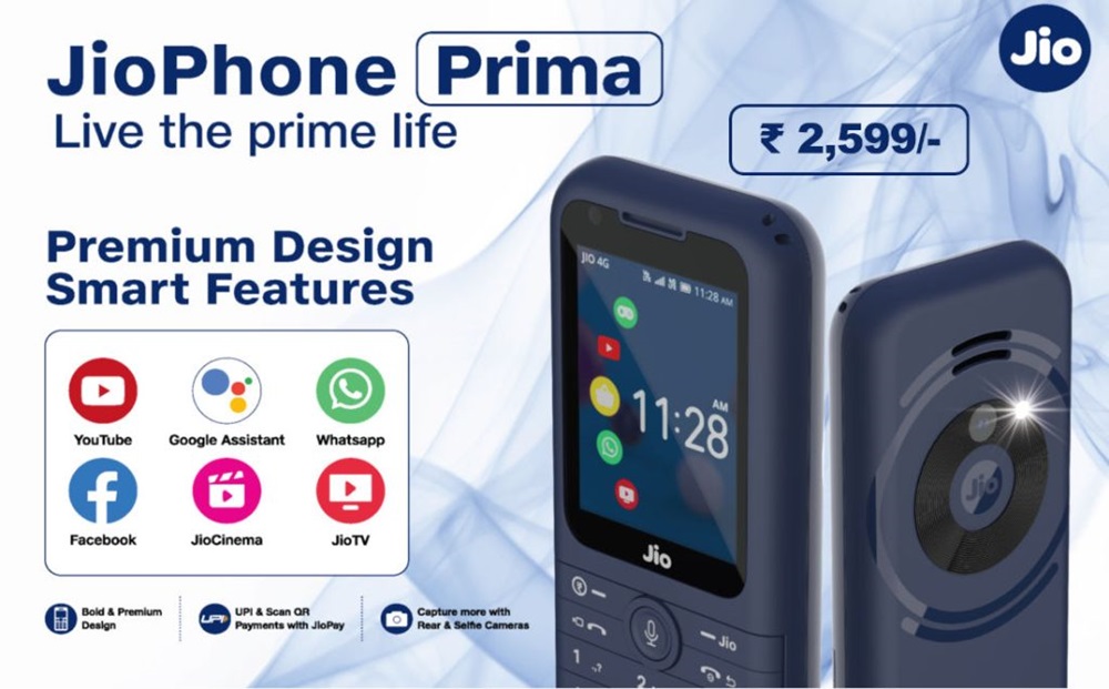 JioPhone Prima 4G Feature Phone India