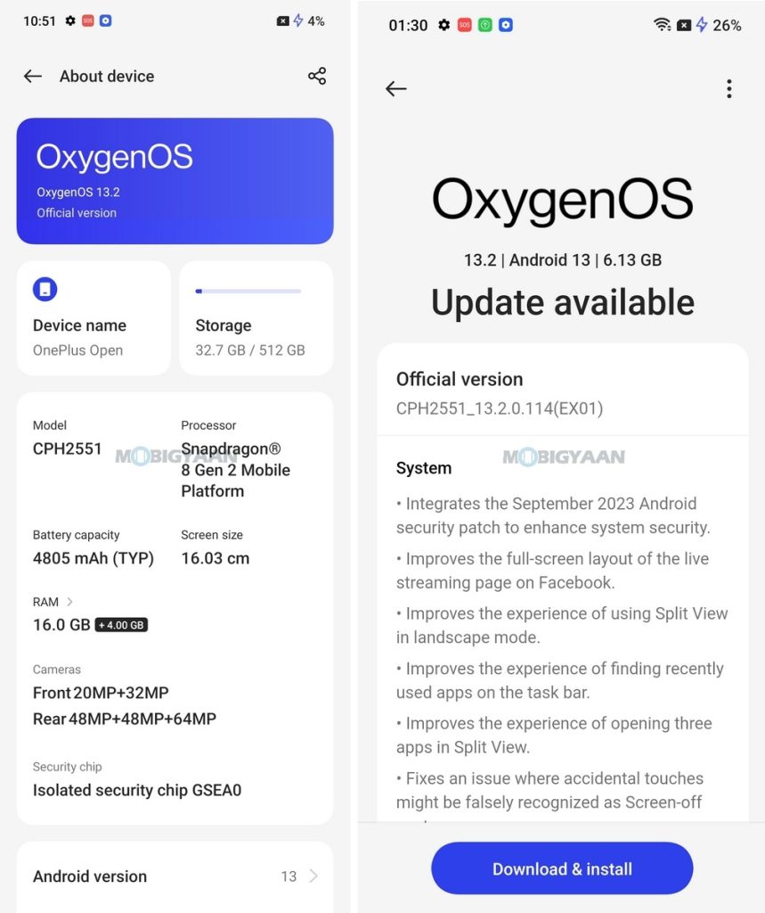 OnePlus Open Review OxygenOS 13.2 UI 3