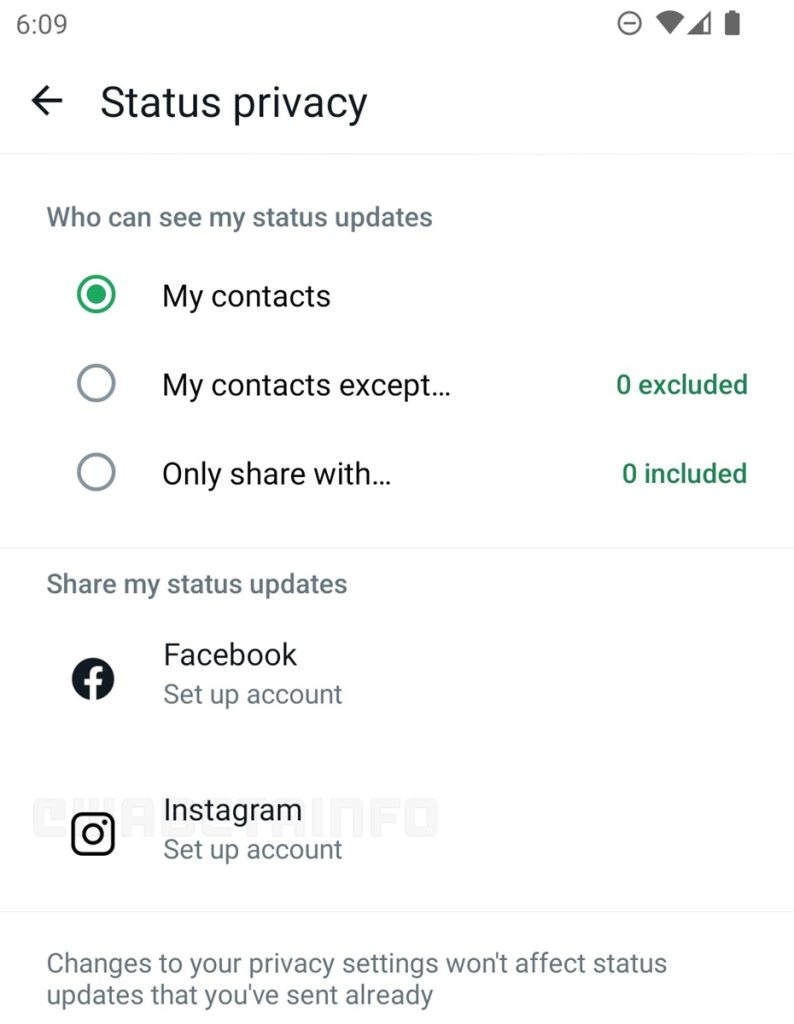 whatsapp stories instagram feature