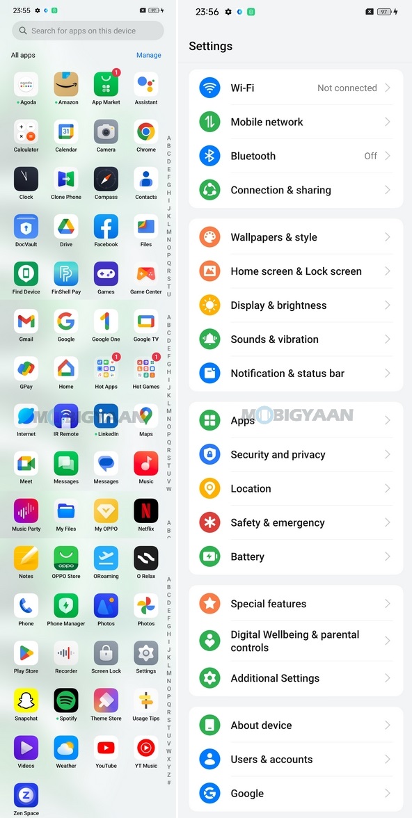 OPPO Reno11 5G ColorOS 14 Android 14 Apps Settings