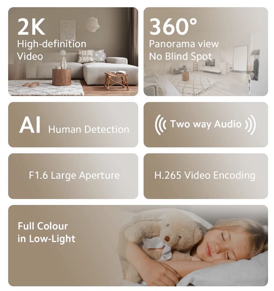 Xiaomi 360 Home Security Camera 2K specs