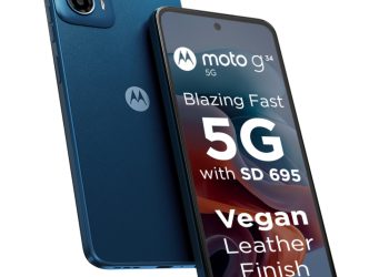 moto g34 5G launched in India at ₹10,999, features Snapdragon 695, upto 8GB RAM, vegan leather design, Android 14, Dolby stereo speakers, IP52 ratings, and more