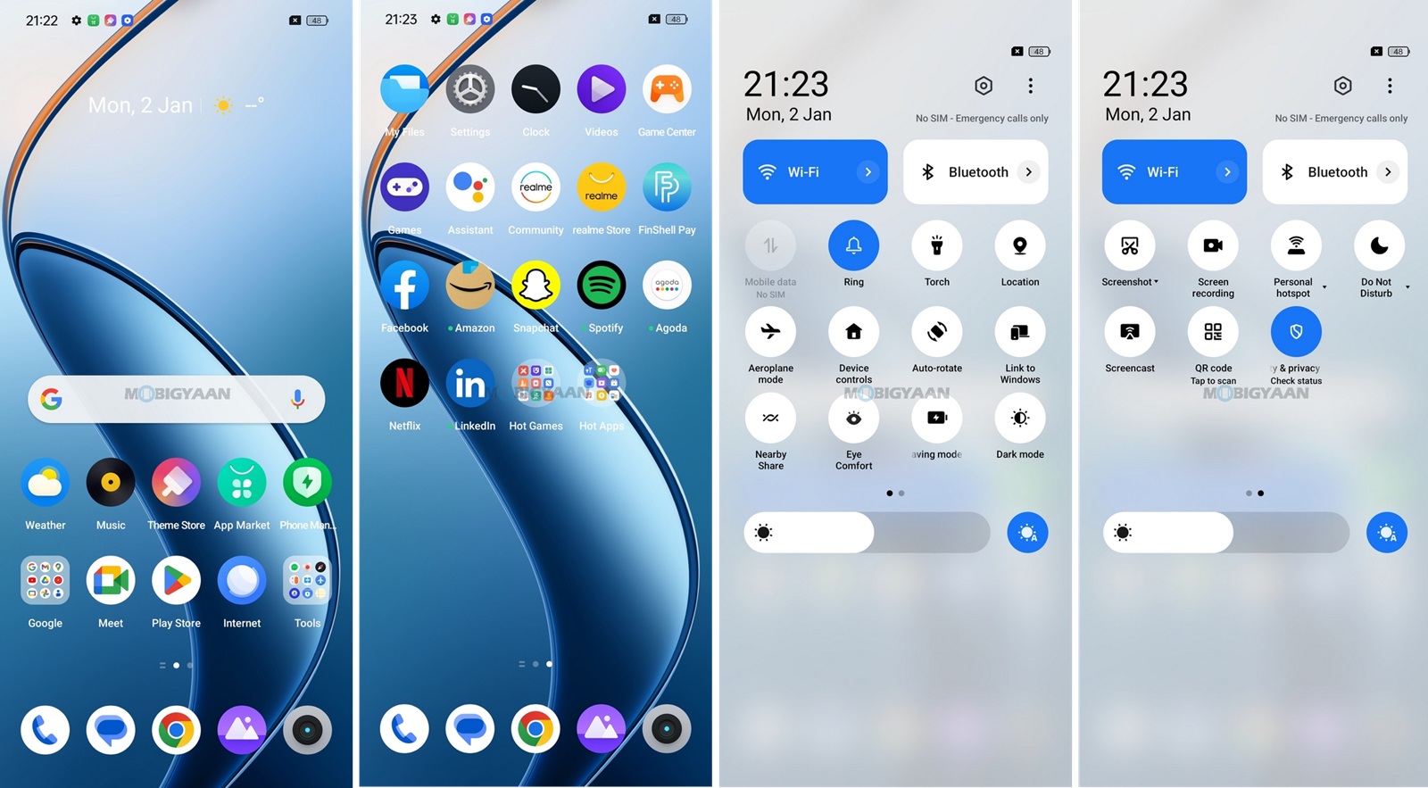 realme 12 Pro 5G Review realme UI 5.0 Homescreen Control Center