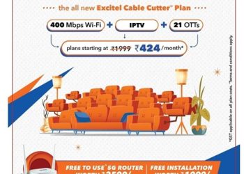 Excitel expands Excitel TV plan in Hyderabad at ₹734 per month, offers upto 400 Mbps speed, IPTV, and access to 21 OTT apps