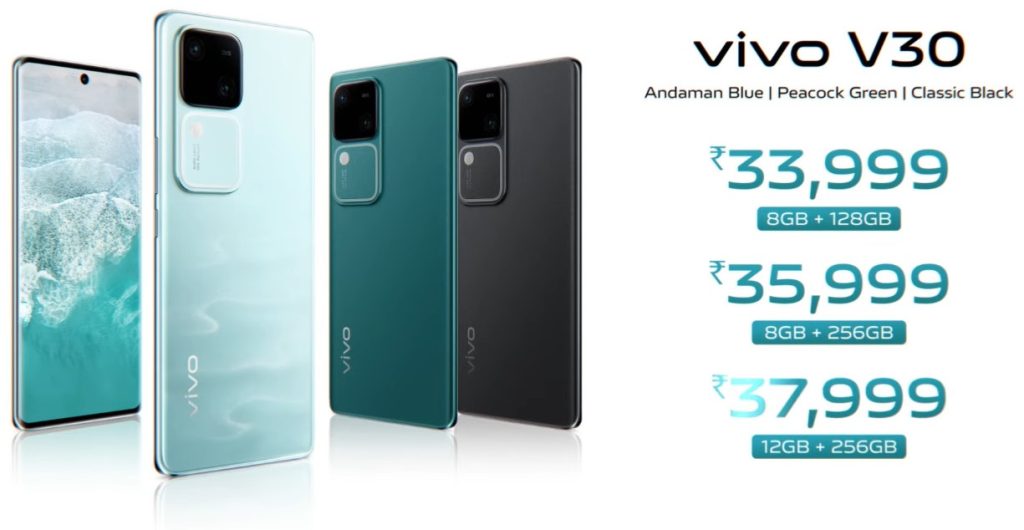 vivo V30 India price