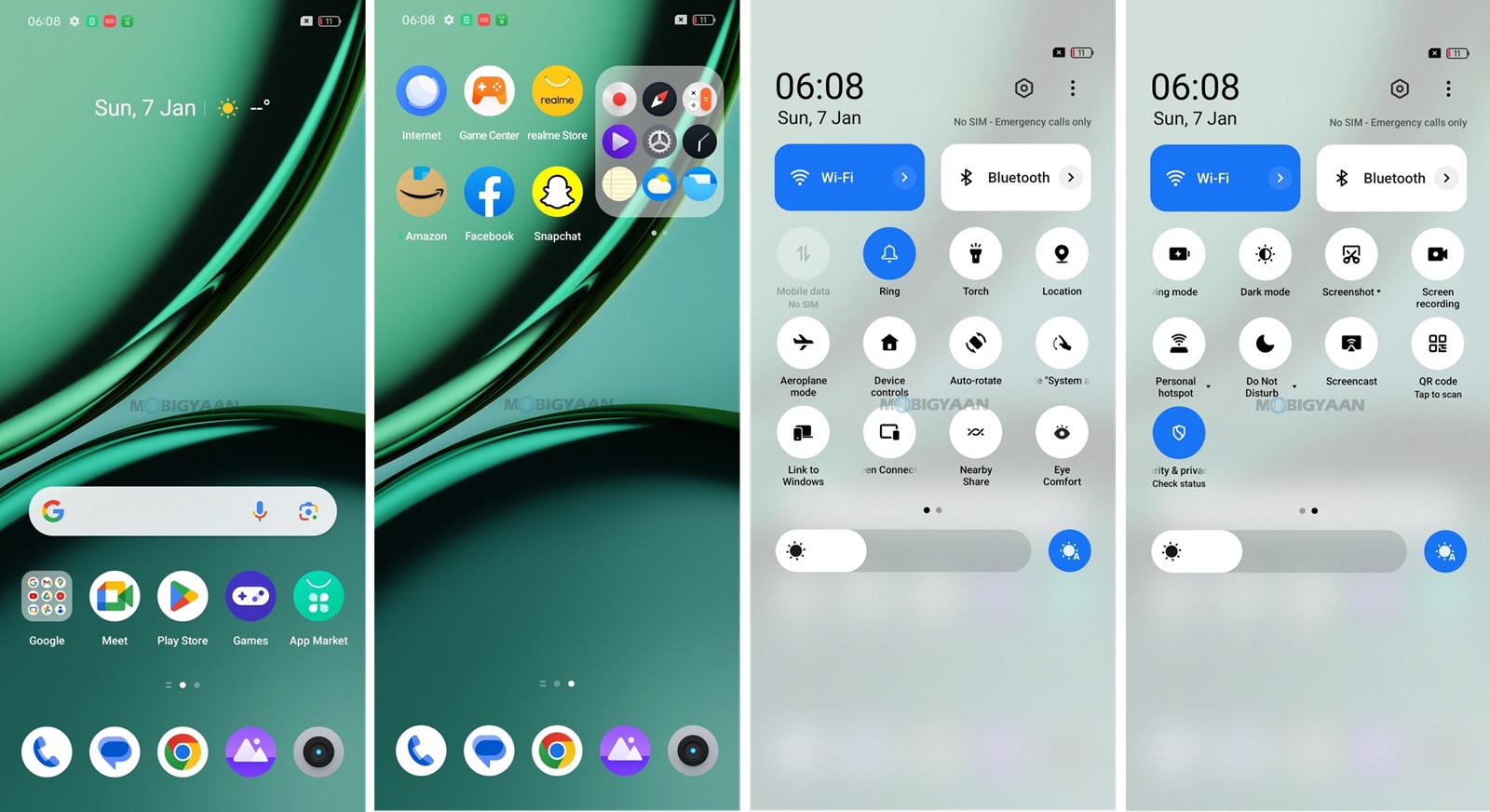 realme narzo 70 Pro 5G Review realme UI 5.0 Homescreen Control Center