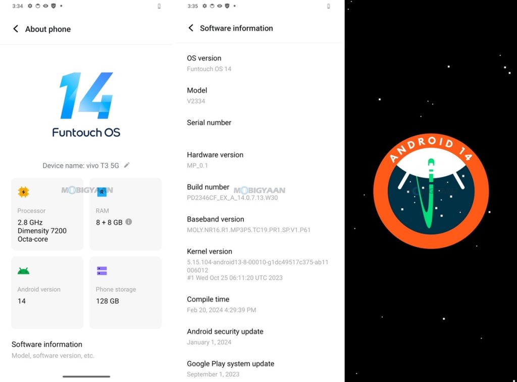 vivo T3 5G Review FunTouch OS 14 About Android 14