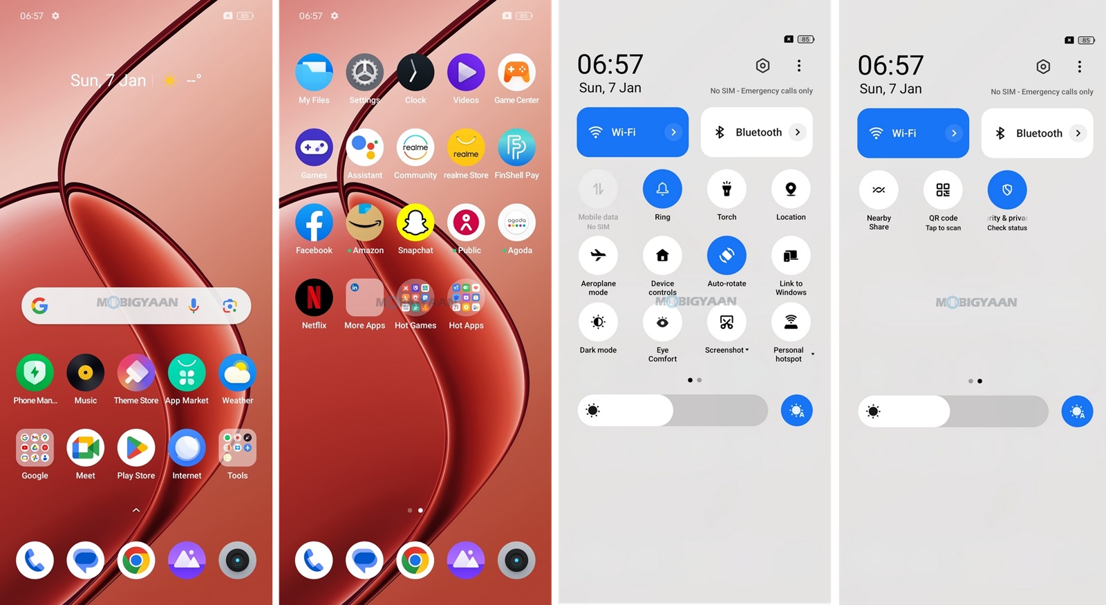 realme P1 5G Review realme UI 5.0 Homescreen Control Center