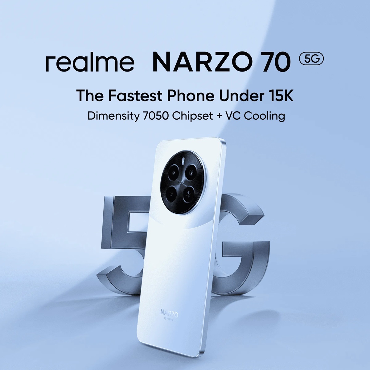 realme narzo 70 5G India Teaser