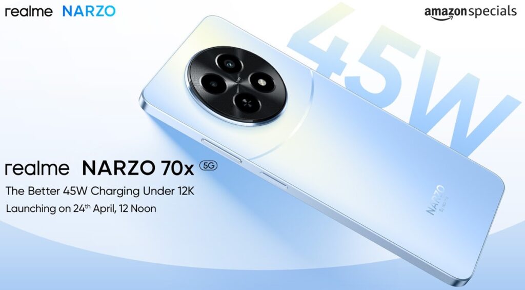 realme narzo 70x 5G India Launch Date 24th April Teaser