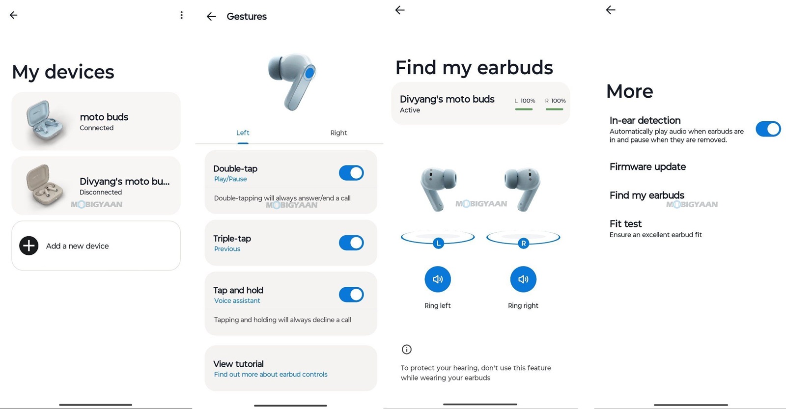 moto buds Review moto buds app UI 2