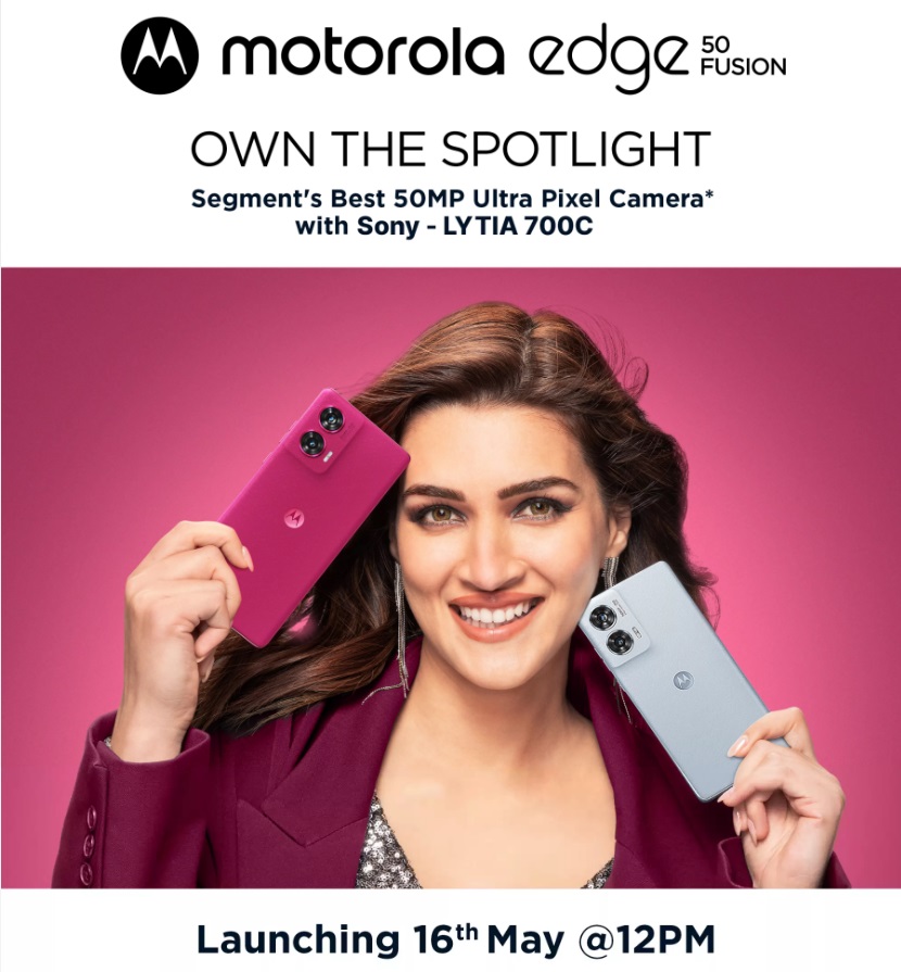 motorola edge 50 fusion India Launch Date 16th May 2024 Teaser Flipkart