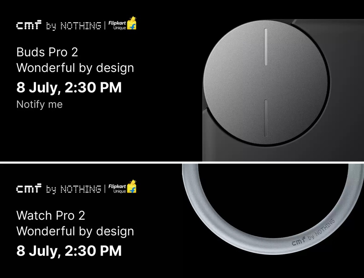 CMF Buds Pro 2 CMF Watch Pro 2 India Launch Date 8th July 2024 Teaser