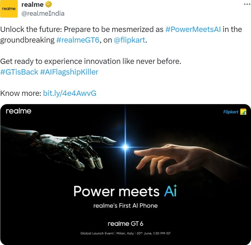 realme GT 6 Global India Launch Date 20th June 2024 Teaser 2