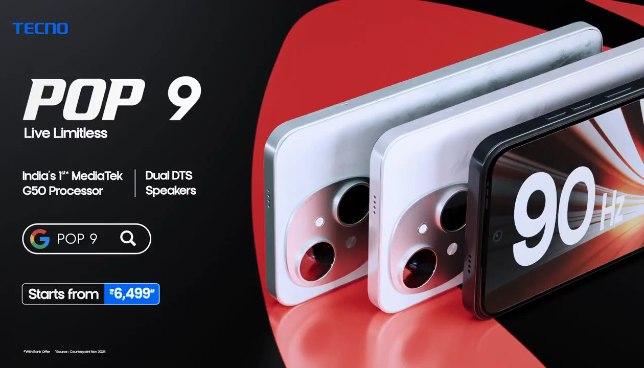 TECNO POP 9 India price