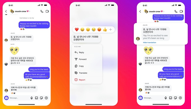 Instagram Message Translations in DMs