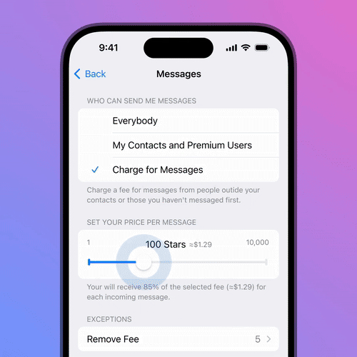 Telegram Star Messages Control 21