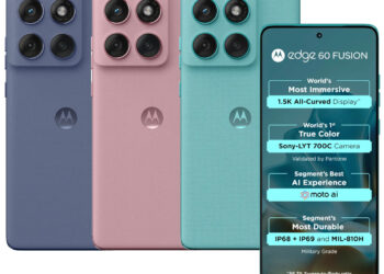 motorola edge 60 fusion launched in India at ₹22,999 featuring Dimensity 7400, 1.5K curved pOLED, IP69 rated military grade design, 50MP LYT-700C camera, 5500mAh battery, 68W charging, and more