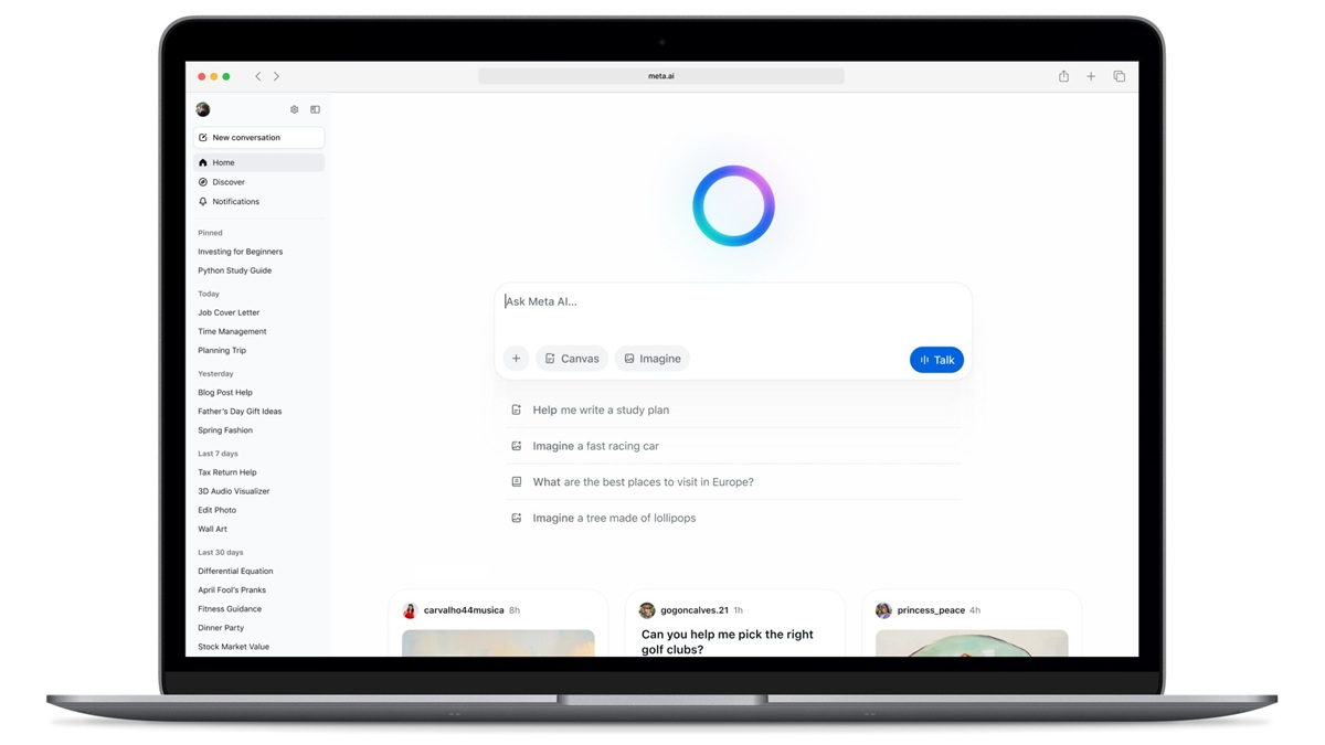 Meta AI App Desktop
