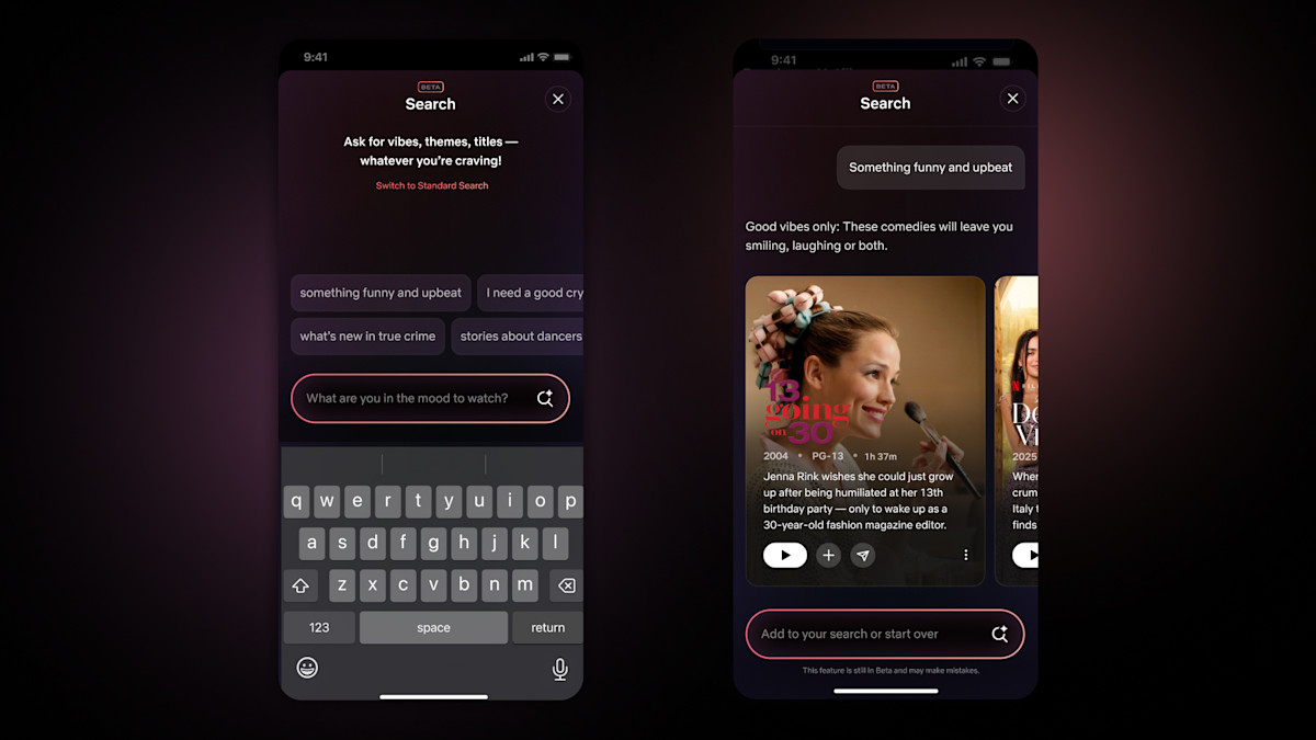 Netflix AI powered Search Update