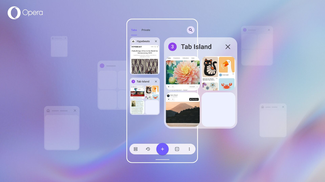 Opera for Android New Tab Mangement features
