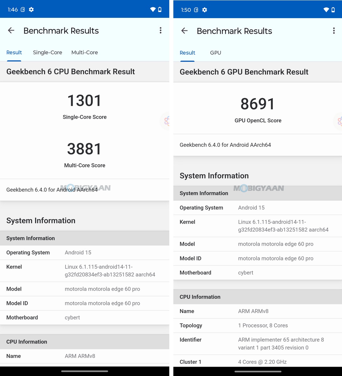 motorola edge 60 PRO Review Benchmarks Geekbench 6 CPU GPU