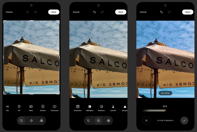 Nothing Gallery App Image Editing