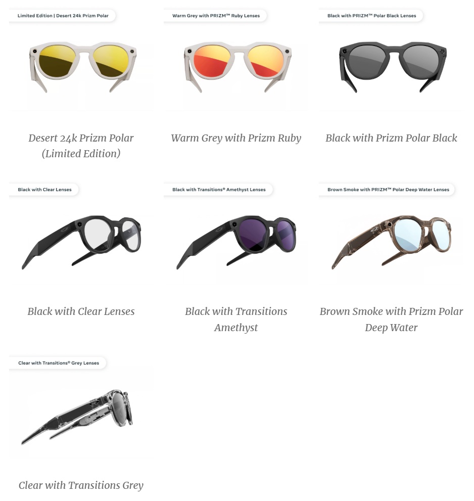 Oakley Meta smart glasses colors
