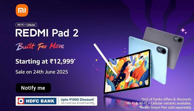 Redmi Pad 2 Price India