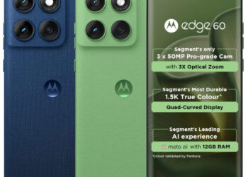 motorola edge 60 launched in India at ₹25,999 featuring Dimensity 7400, 1.5K quad-curve pOLED screen, 50MP triple cameras, 10 MP 3x telephoto camera, IP68+IP69 military grade design, 5500mAh battery, 68W charging, and more 1 motorola edge 60 launched in India at ₹25,999 featuring Dimensity 7400, 1.5K quad-curve pOLED screen, 50MP triple cameras, 10 MP 3x telephoto camera, IP68+IP69 military grade design, 5500mAh battery, 68W charging, and more