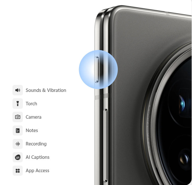 vivo X Fold 5 Shortcut Button