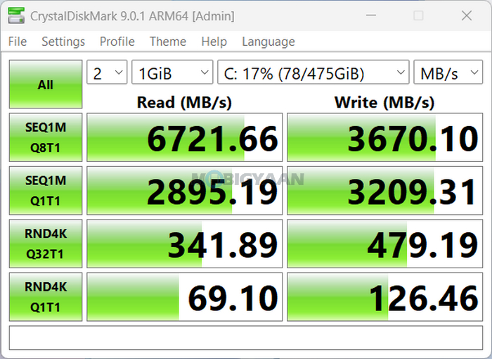ASUS Vivobook 16 X1607QA Review About Specs Performance Benchmarks CrystalDiskMark 2