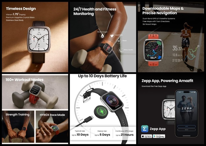 Amazfit Active 2 Square Features