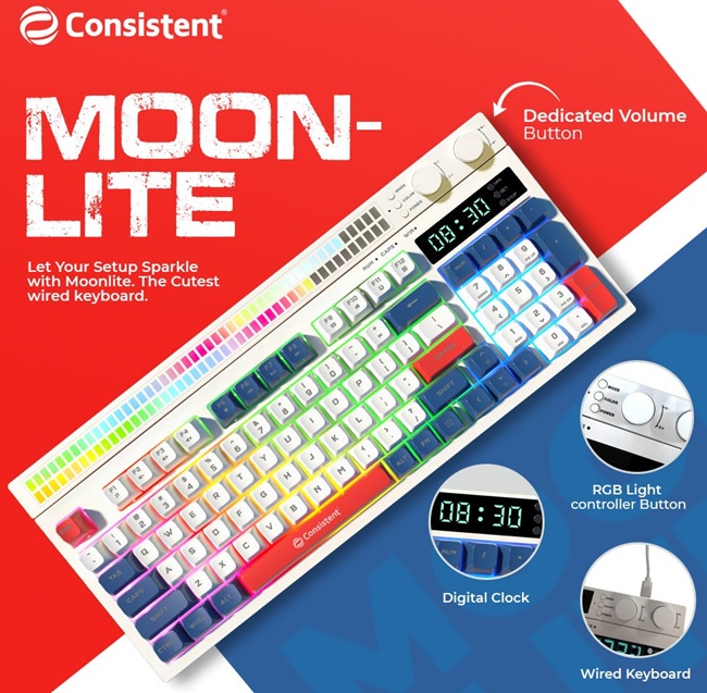 Consistent Moonlite Wired RGB Keyboard CTGK1113